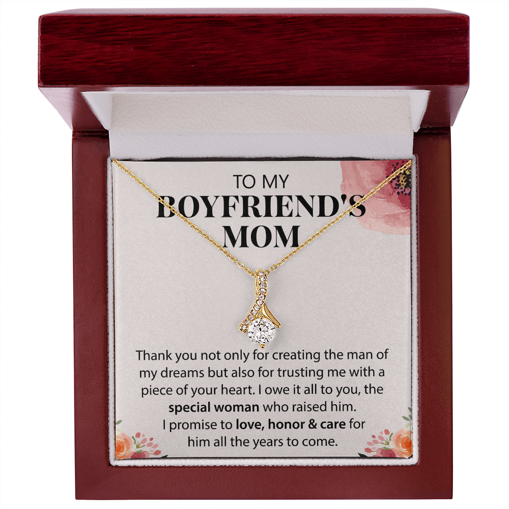 Gift Ideas for Boyfriend's Mom – Love Knot Necklace with Meaningful Card