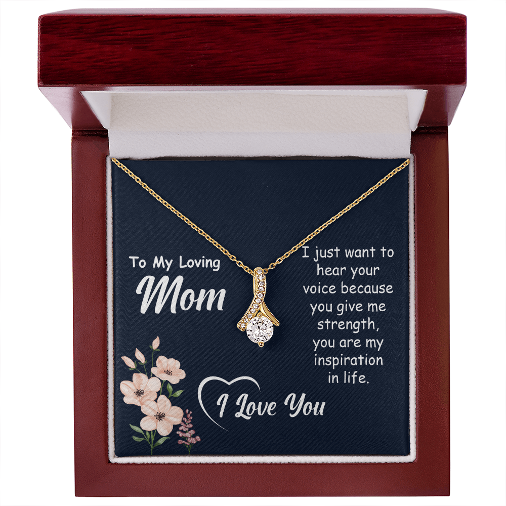 To My Mom Alluring Beauty Necklace – Heartfelt Mother’s Day Gift for First-Time Moms