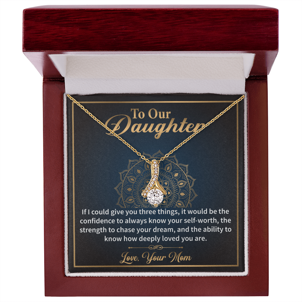 To My Daughter Necklace – Elegant Alluring Beauty Necklace, A Meaningful Gift from Dad