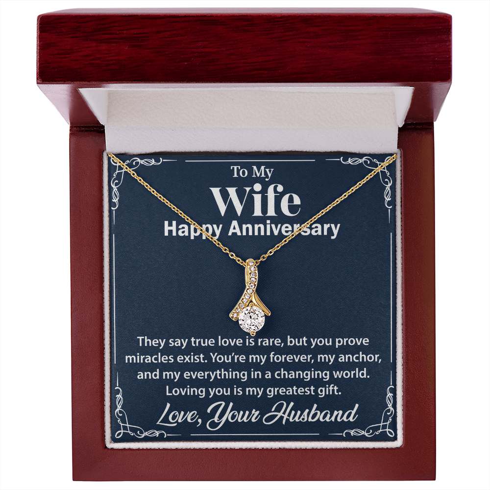 Alluring Beauty Necklace for Wife – Timeless Keepsake Jewelry with a Heartfelt Message from Husband