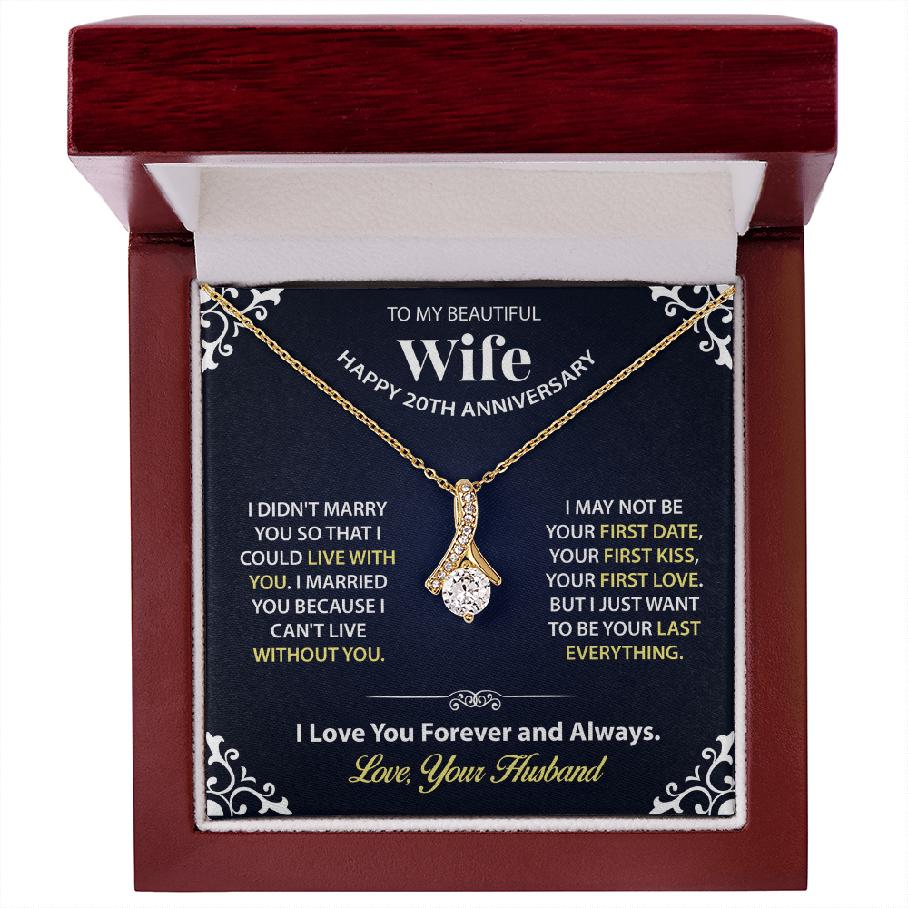 Elegant Anniversary Necklace for Wife – Timeless Keepsake Jewelry with Love Message from Husband