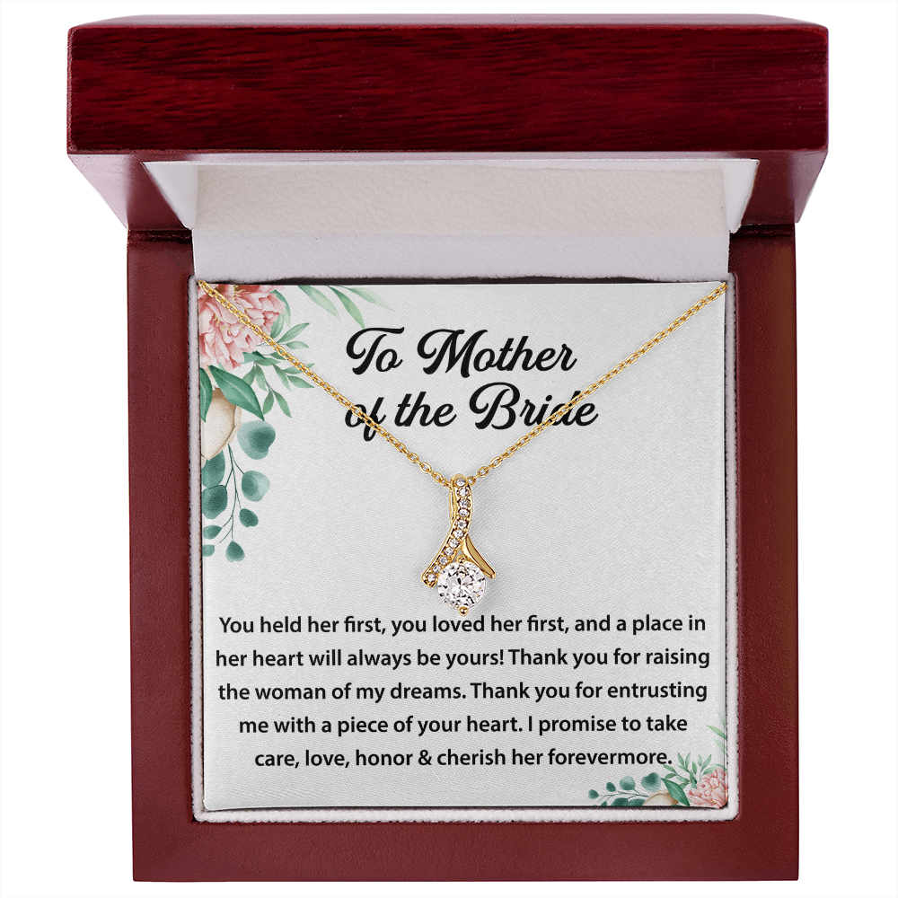 Alluring Beauty Necklace – Elegant Wedding Jewelry Gift for Mother of the Bride, Thoughtful Keepsake for Mom