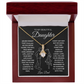 To My Beautiful Daughter Necklace From Mommy, Perfect for Mother's Day