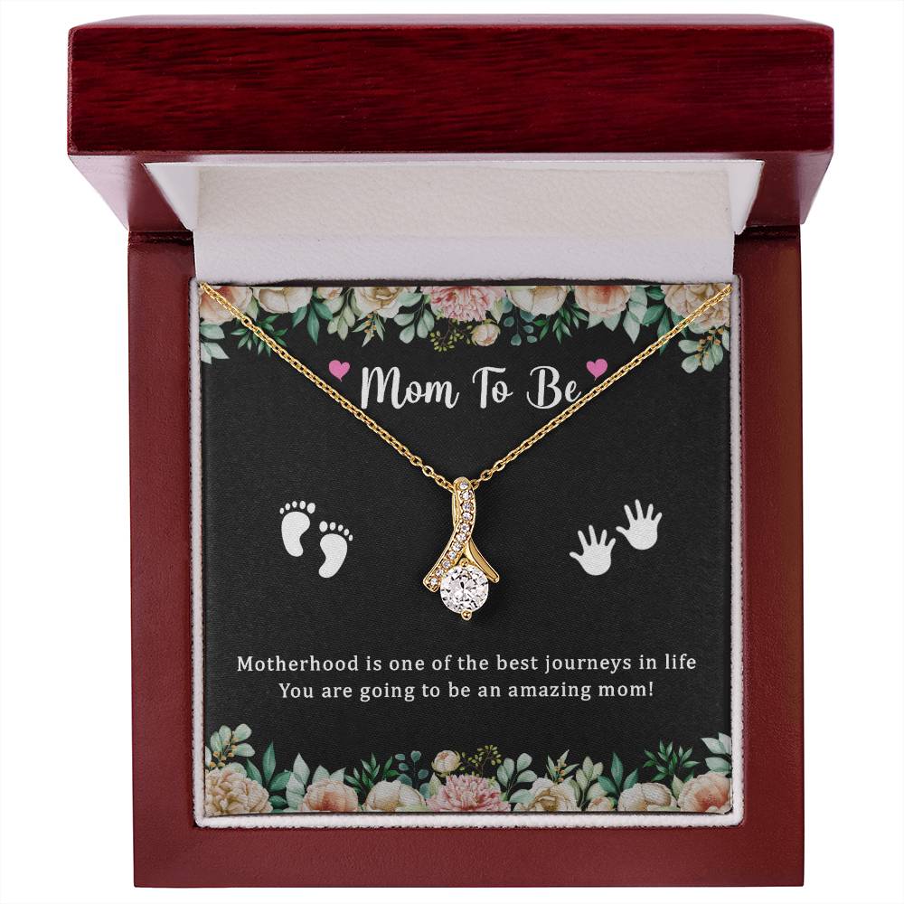 Luxurious Pregnancy Gifts for Daughter-in-Law or New Mom: Alluring Beauty Necklace for Mom-to-Be, Expecting Mom, or First-Time Mom