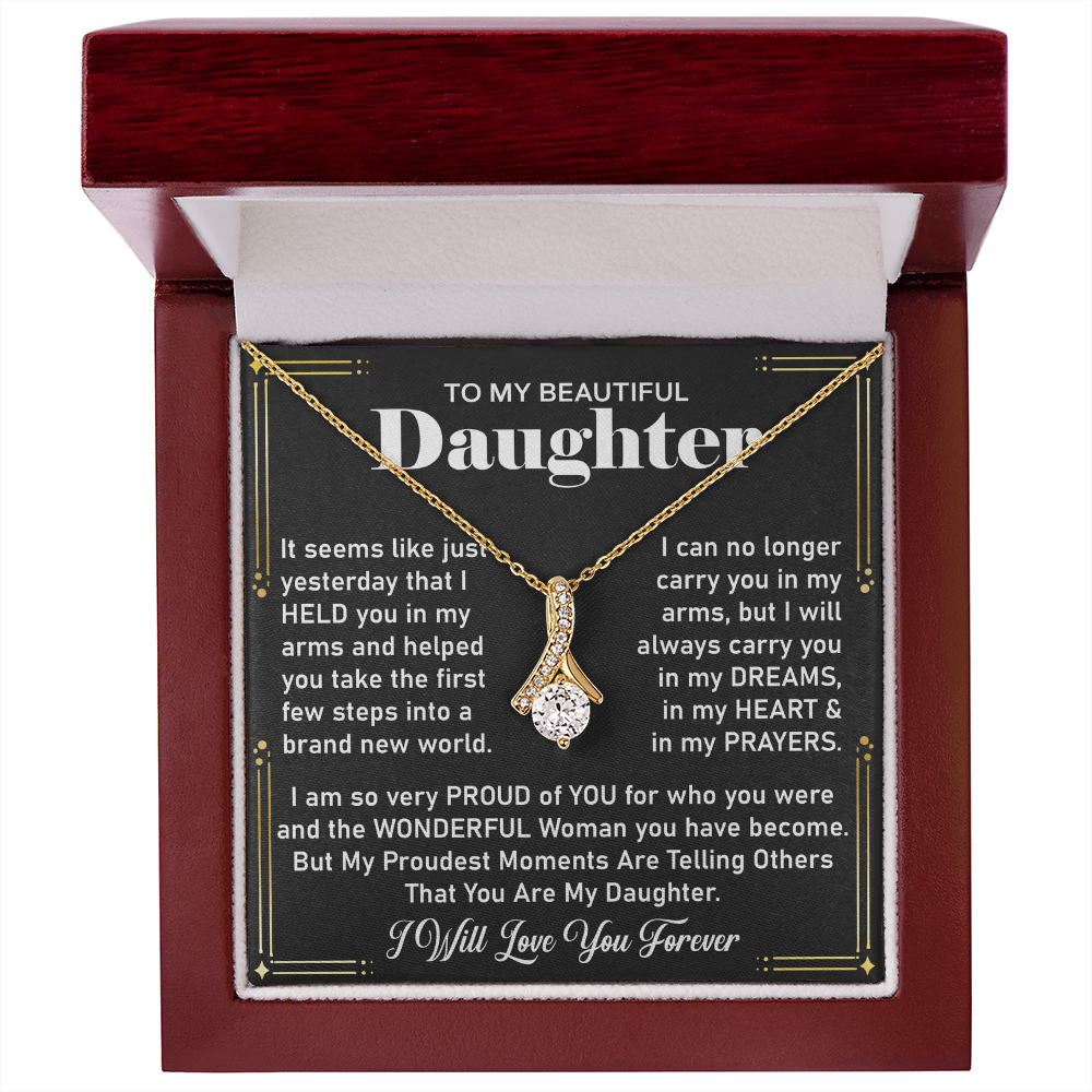 To My Daughter – Alluring Beauty Necklace, A Timeless Gift of Love