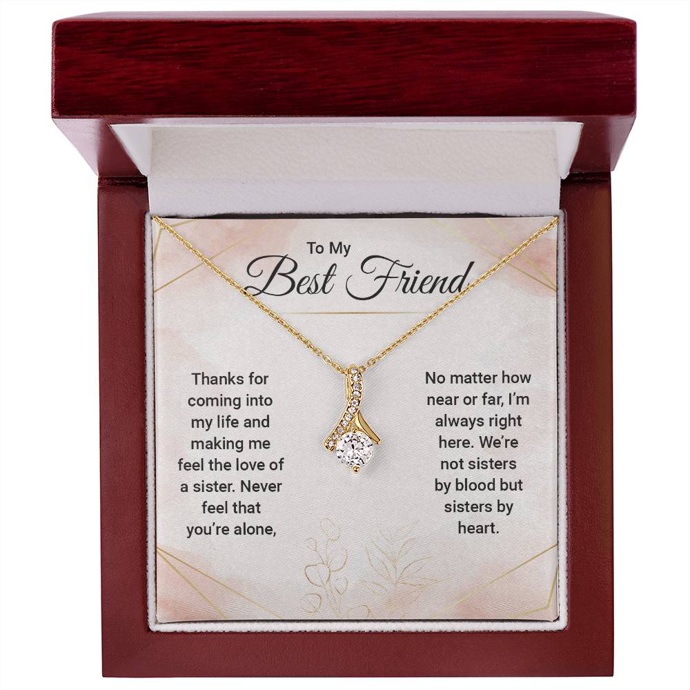 Sisters by Heart Necklace - A Beautiful Gift for Your Best Friend - Celebrate Unbreakable Bonds and Cherished Moments