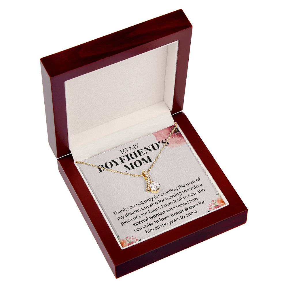 Gift Ideas for Boyfriend's Mom – Love Knot Necklace with Meaningful Card