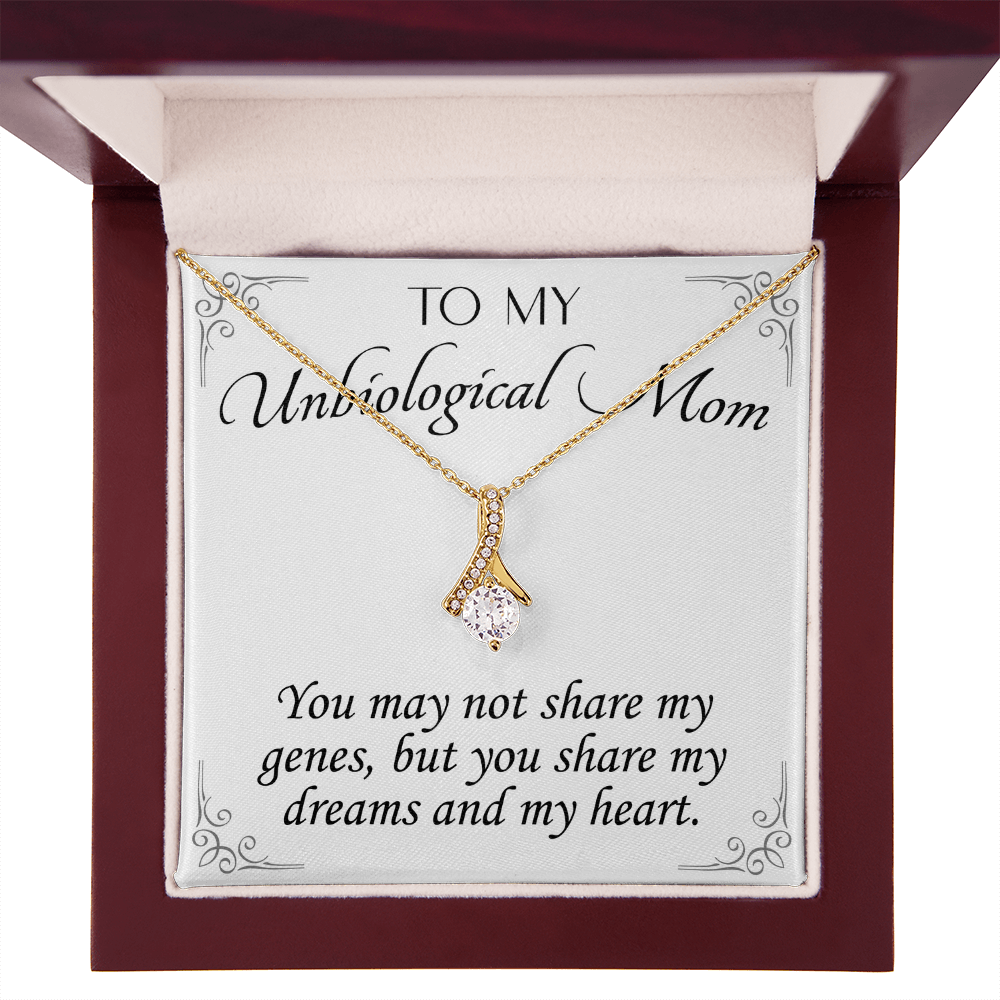 To My Unbiological Mom Necklace – Alluring Beauty Gift for Stepmom or Adopted Mom