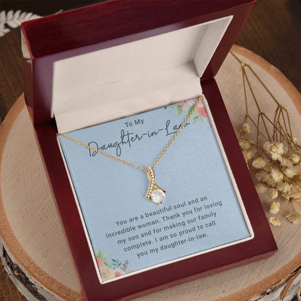 Daughter in Law Gifts From Mother in Law, Daughter In Law Gifts For Women Necklace, To My Daughter In Law Necklace, Birthday Gift For Daughter In Law From Mom In Law, Christmas Gifts For Daughter