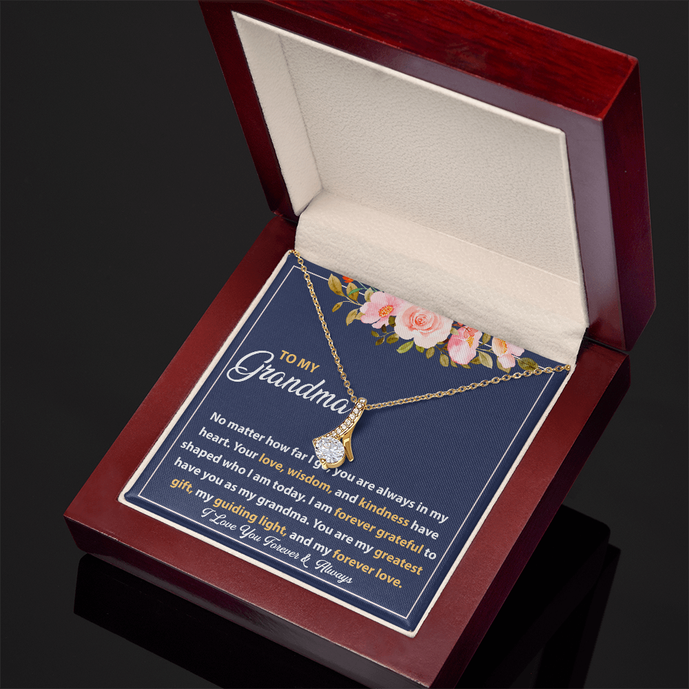 Best Gifts for Grandma – Alluring Beauty Necklace, Thoughtful Personalized Gift for Grandmother