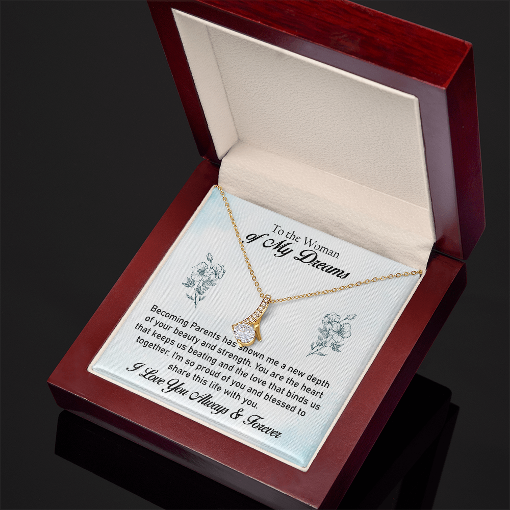 Elegant Alluring Beauty Necklace – A Sentimental Gift from Husband, Honoring Her Love & Strength as a Mom