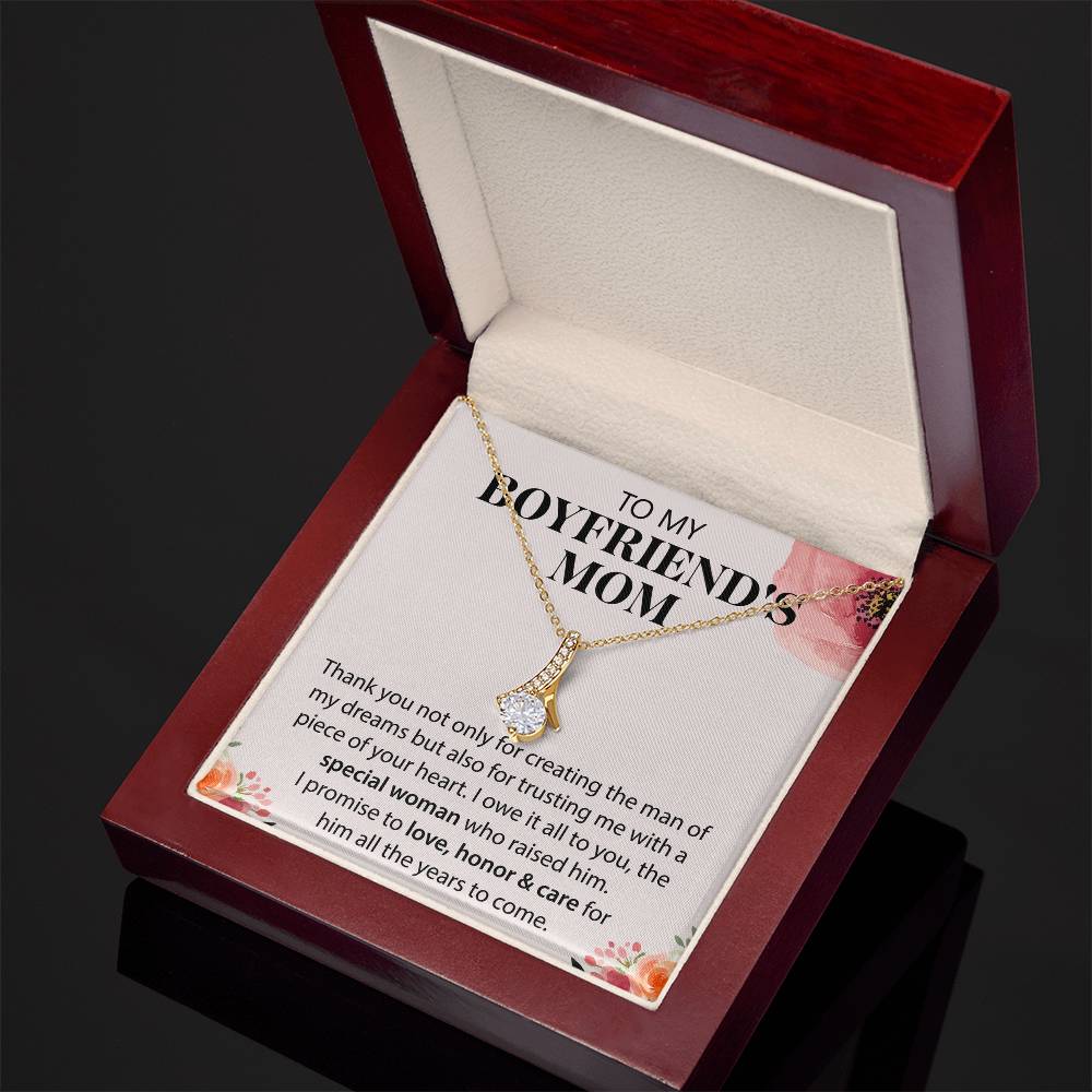 Gift Ideas for Boyfriend's Mom – Love Knot Necklace with Meaningful Card