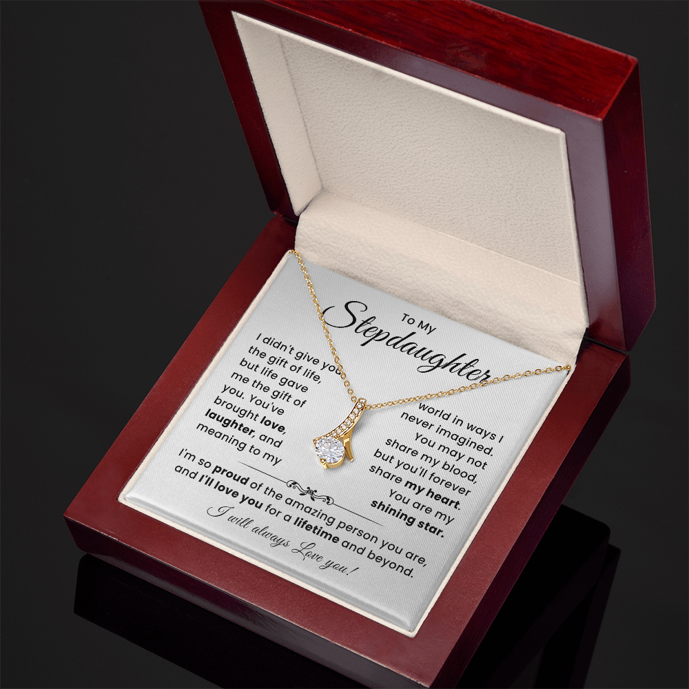 Necklace for Bonus Daughter From Dad, Bonus Daughter Necklace From Stepmom