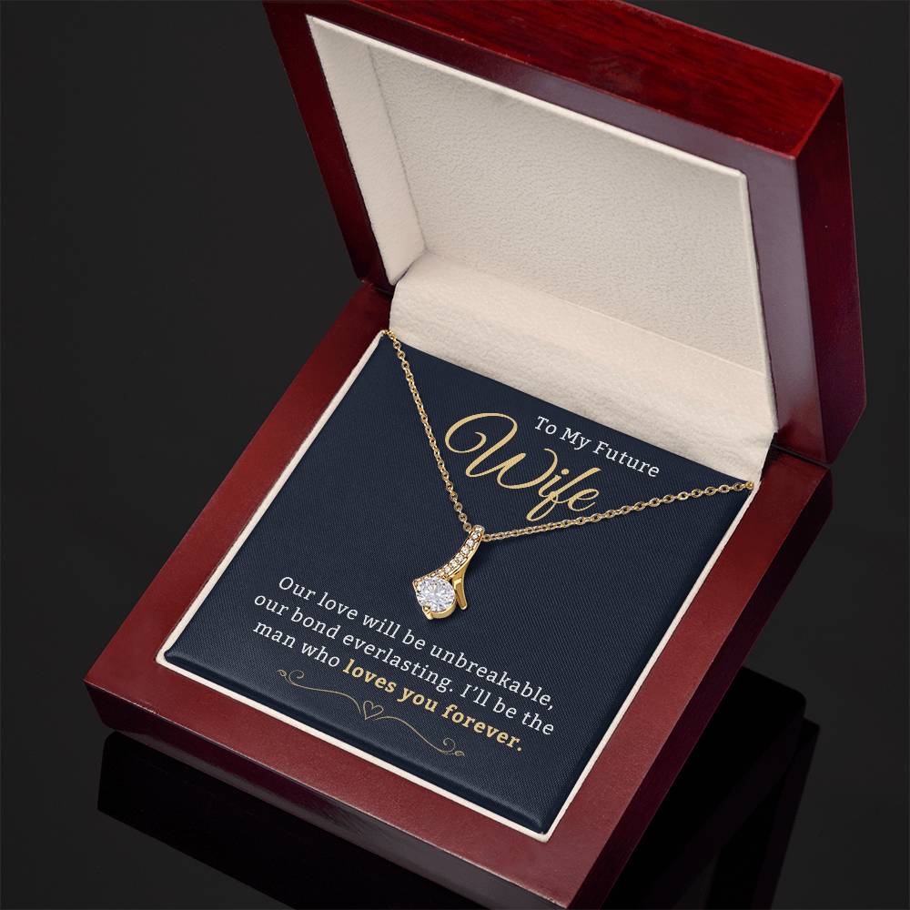 Alluring Beauty Necklace with Heartfelt Message, Perfect Gift for Wife, Future Wife, or Soulmate – Ideal for Mother's Day, Anniversary, or Birthday