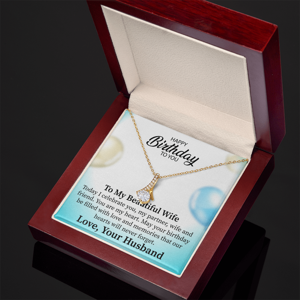 Alluring Beauty Necklace for Wife – Timeless Jewelry Gift with a Touching Message from Husband