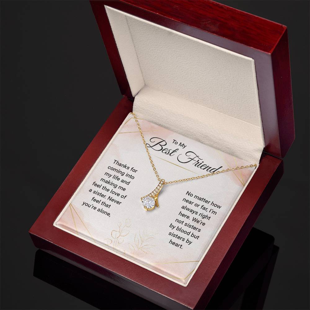 Sisters by Heart Necklace - A Beautiful Gift for Your Best Friend - Celebrate Unbreakable Bonds and Cherished Moments