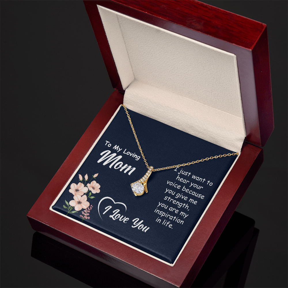 To My Mom Alluring Beauty Necklace – Heartfelt Mother’s Day Gift for First-Time Moms