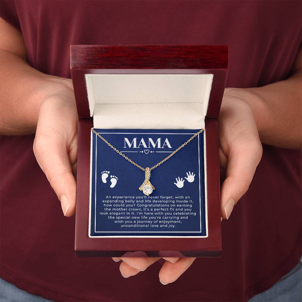 Mama Pendant Necklace for Women - Perfect Gifts for New Moms, Mom To Be, First Mother's Day, and Mom's Birthday - Expecting Mom Jewelry Gift