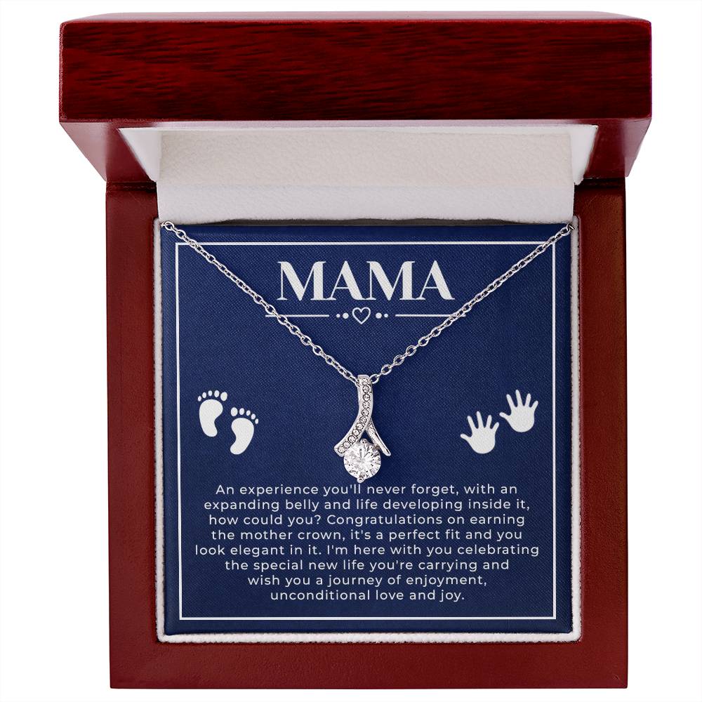 Mama Pendant Necklace for Women - Perfect Gifts for New Moms, Mom To Be, First Mother's Day, and Mom's Birthday - Expecting Mom Jewelry Gift