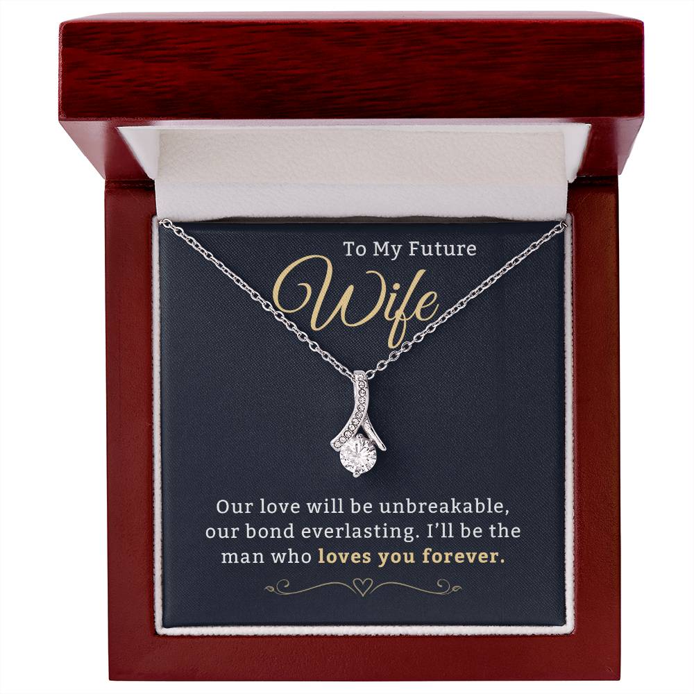 Alluring Beauty Necklace with Heartfelt Message, Perfect Gift for Wife, Future Wife, or Soulmate – Ideal for Mother's Day, Anniversary, or Birthday