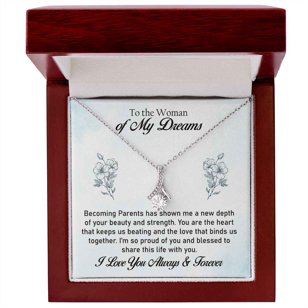 Elegant Alluring Beauty Necklace – A Sentimental Gift from Husband, Honoring Her Love & Strength as a Mom