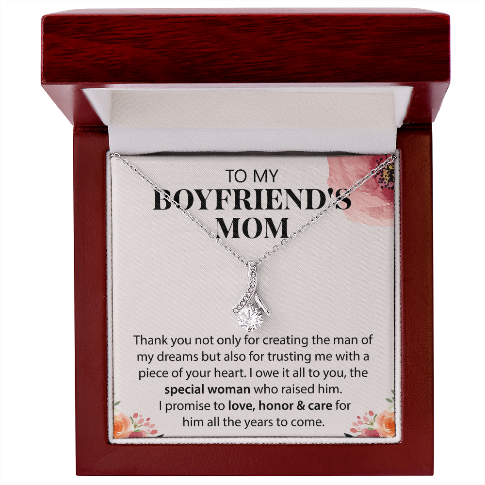 Gift Ideas for Boyfriend's Mom – Love Knot Necklace with Meaningful Card