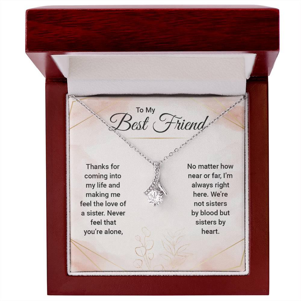 Sisters by Heart Necklace - A Beautiful Gift for Your Best Friend - Celebrate Unbreakable Bonds and Cherished Moments