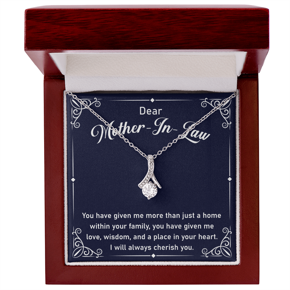 To My Mother-in-Law Necklace – Elegant Alluring Beauty Necklace, Meaningful Gift for Mother-in-Law