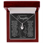 To My Beautiful Daughter Necklace From Mommy, Perfect for Mother's Day