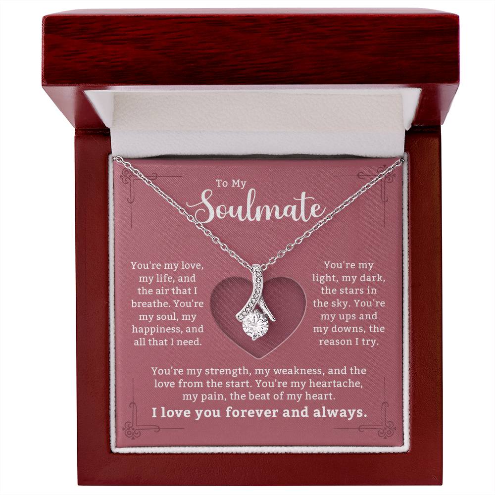 Alluring Beauty Necklace for My Soulmate - Romantic Jewelry Gift with Message Card - Ideal for Wife, Girlfriend, Anniversaries, or Birthdays