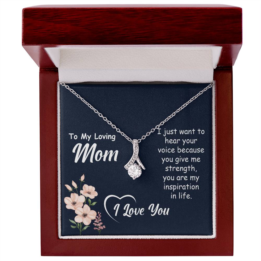 To My Mom Alluring Beauty Necklace – Heartfelt Mother’s Day Gift for First-Time Moms