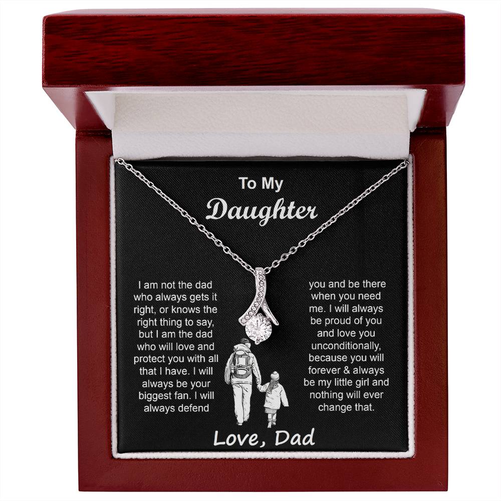 To My Daughter Necklace From Dad - You Are My Sunshine on the Darkest Days
