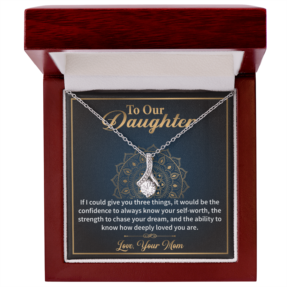 To My Daughter Necklace – Elegant Alluring Beauty Necklace, A Meaningful Gift from Dad