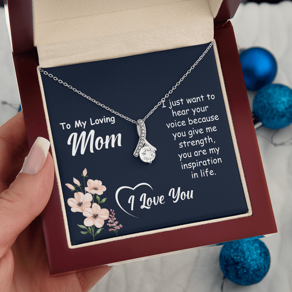 To My Mom Alluring Beauty Necklace – Heartfelt Mother’s Day Gift for First-Time Moms