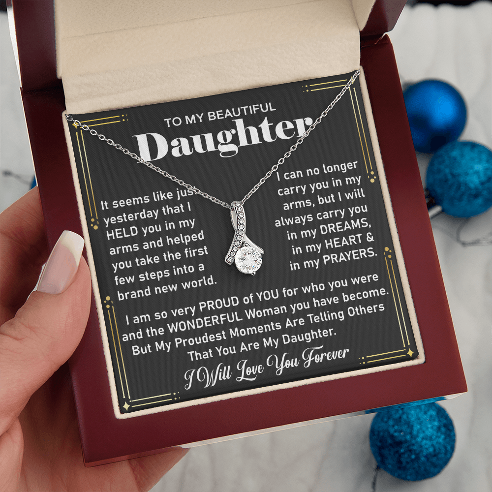 To My Daughter – Alluring Beauty Necklace, A Timeless Gift of Love