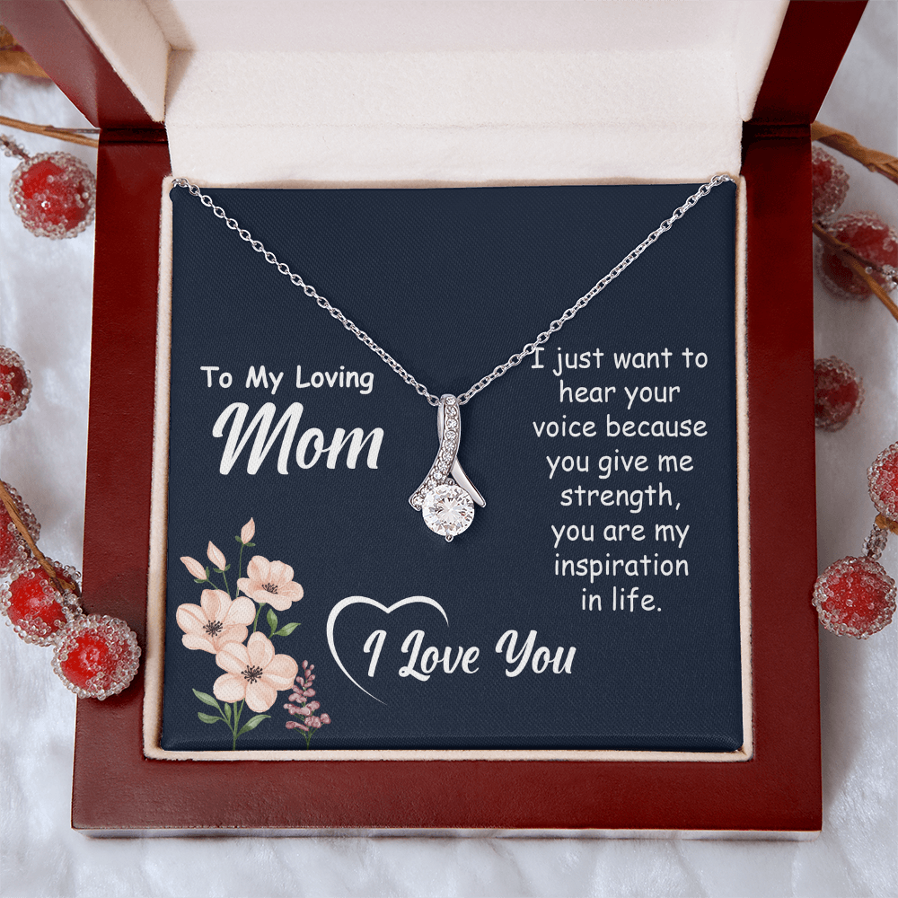 To My Mom Alluring Beauty Necklace – Heartfelt Mother’s Day Gift for First-Time Moms