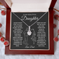 To My Beautiful Daughter Necklace From Mommy, Perfect for Mother's Day