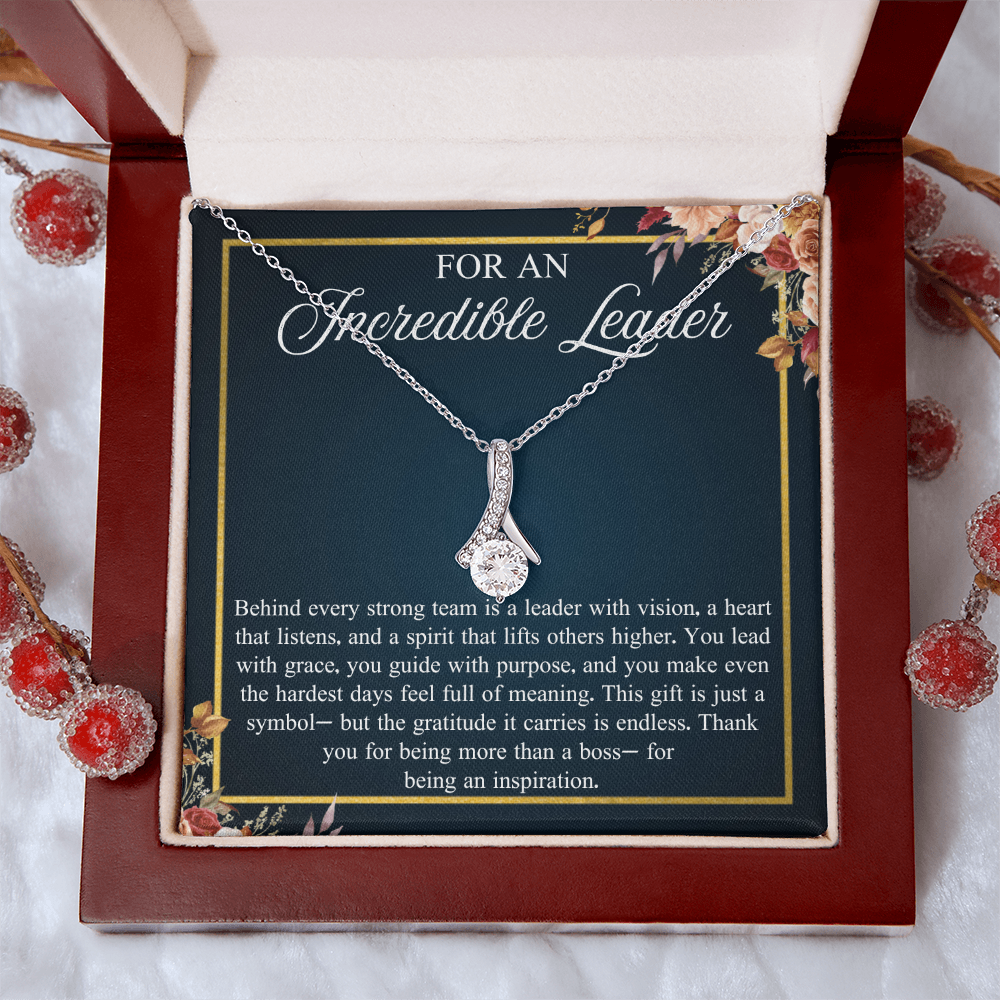 To My Female Boss - Thank You Gift, Alluring Beauty Necklace for Boss