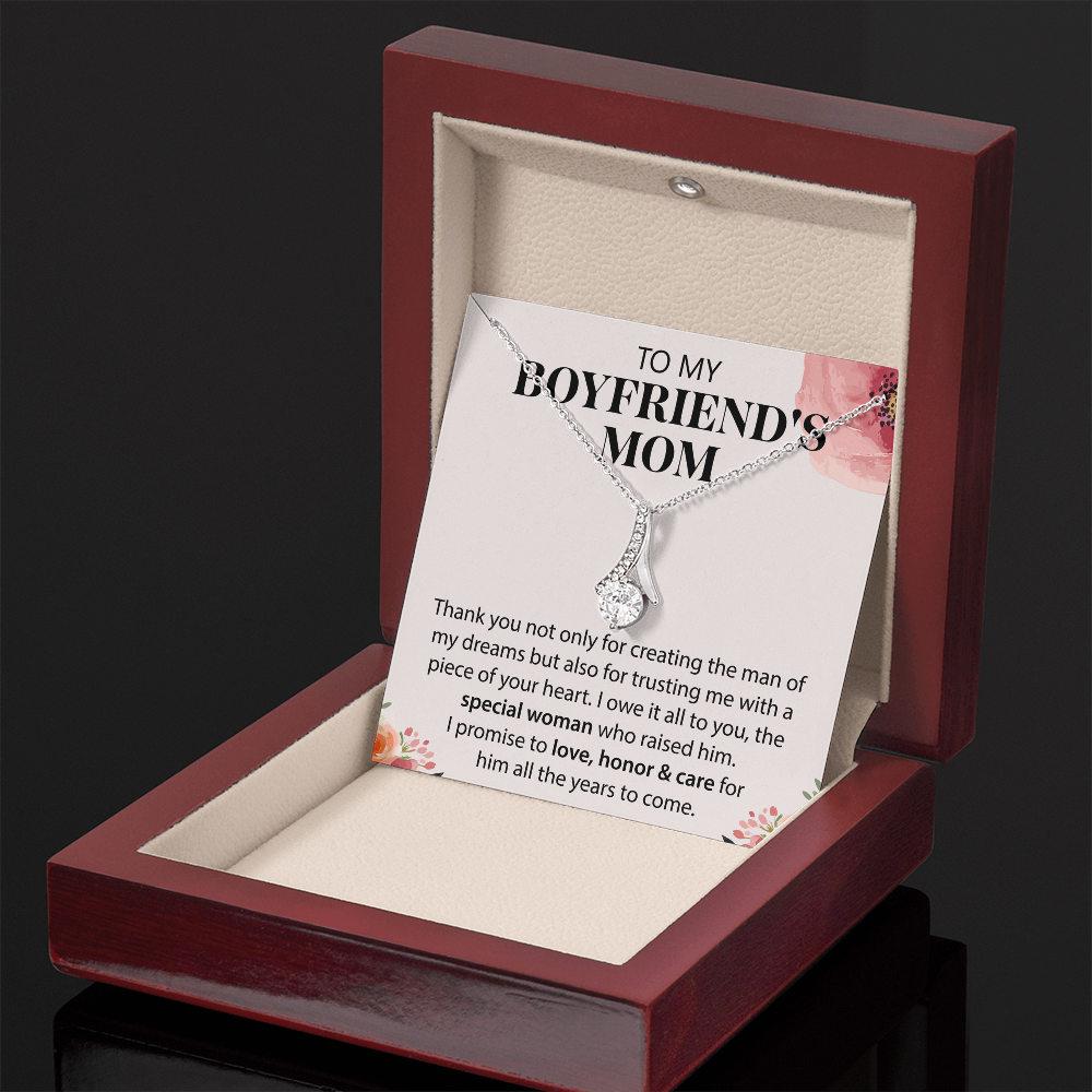 Gift Ideas for Boyfriend's Mom – Love Knot Necklace with Meaningful Card