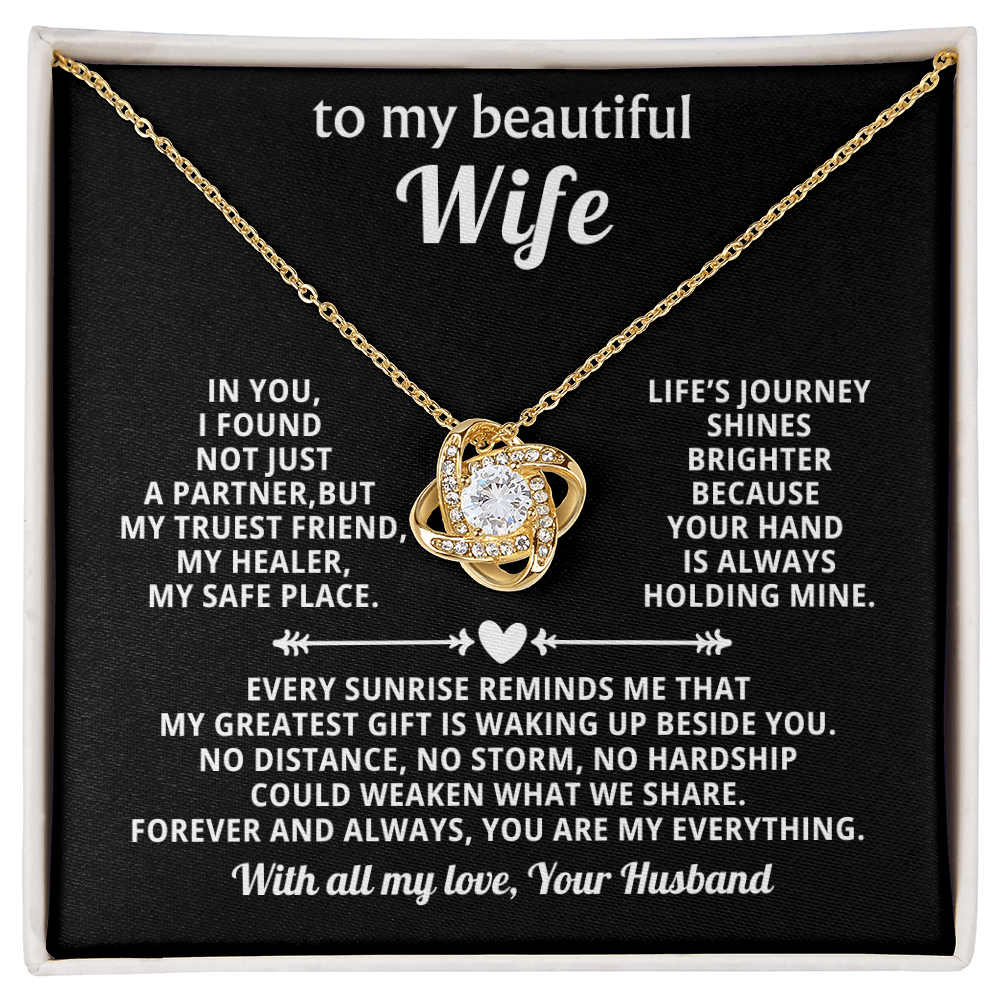 To My Wife - You Are My Everything - Love Knot Necklace