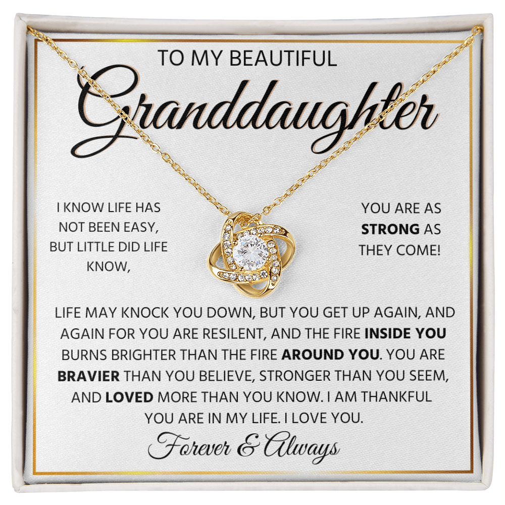 To My Granddaughter | Always Keep Me in Your Heart | Forever Love Necklace