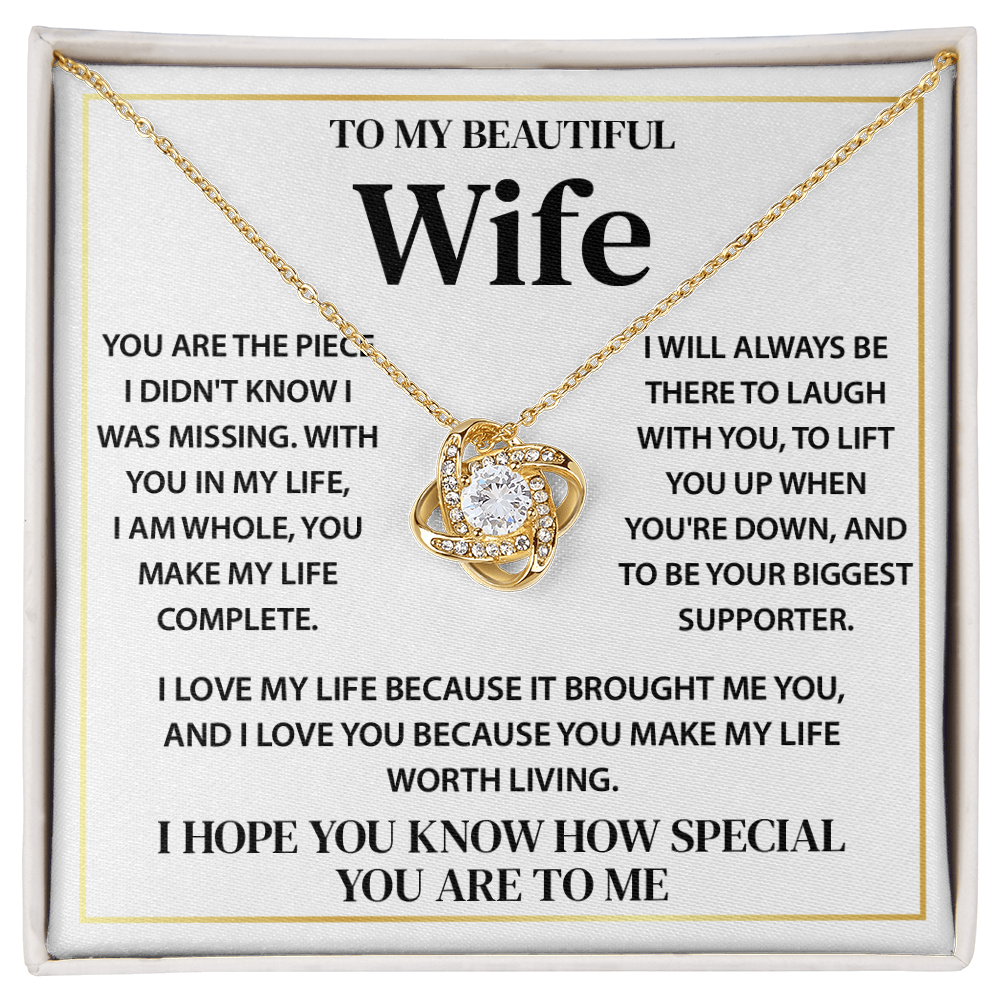 To My Wife - You're My Dream - Love Knot Necklace