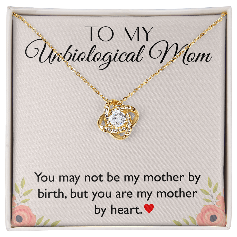 To My Unbiological Mom – Love Knot Necklace Gift for a Cherished Bonus Mom