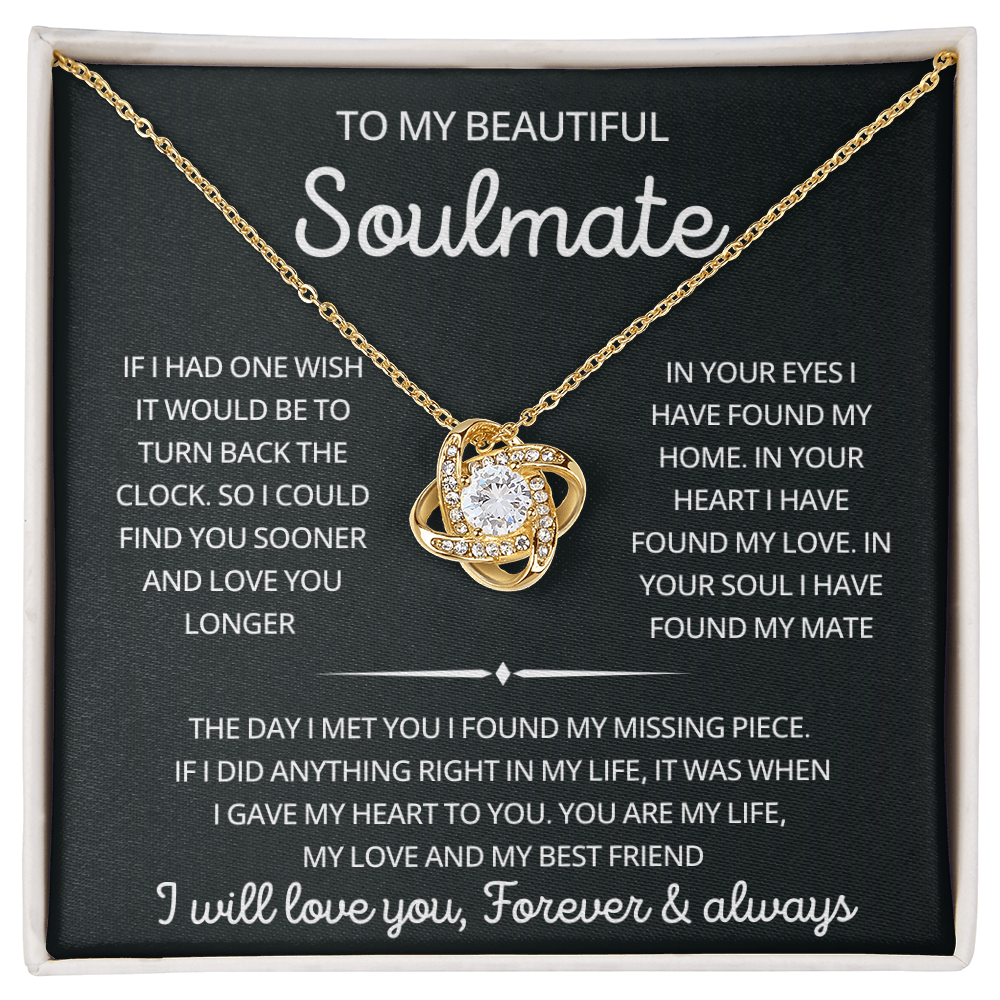 To My Beautiful Soulmate Necklace for Women, Necklace for Wife From Husband