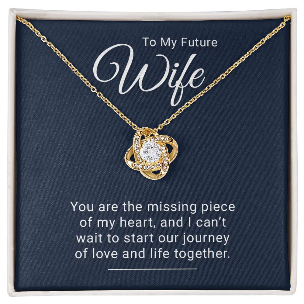 Missing Piece of My Heart Necklace for Future Wife – Promise Necklace, Perfect Engagement or Birthday Gift, Romantic Jewelry for Her