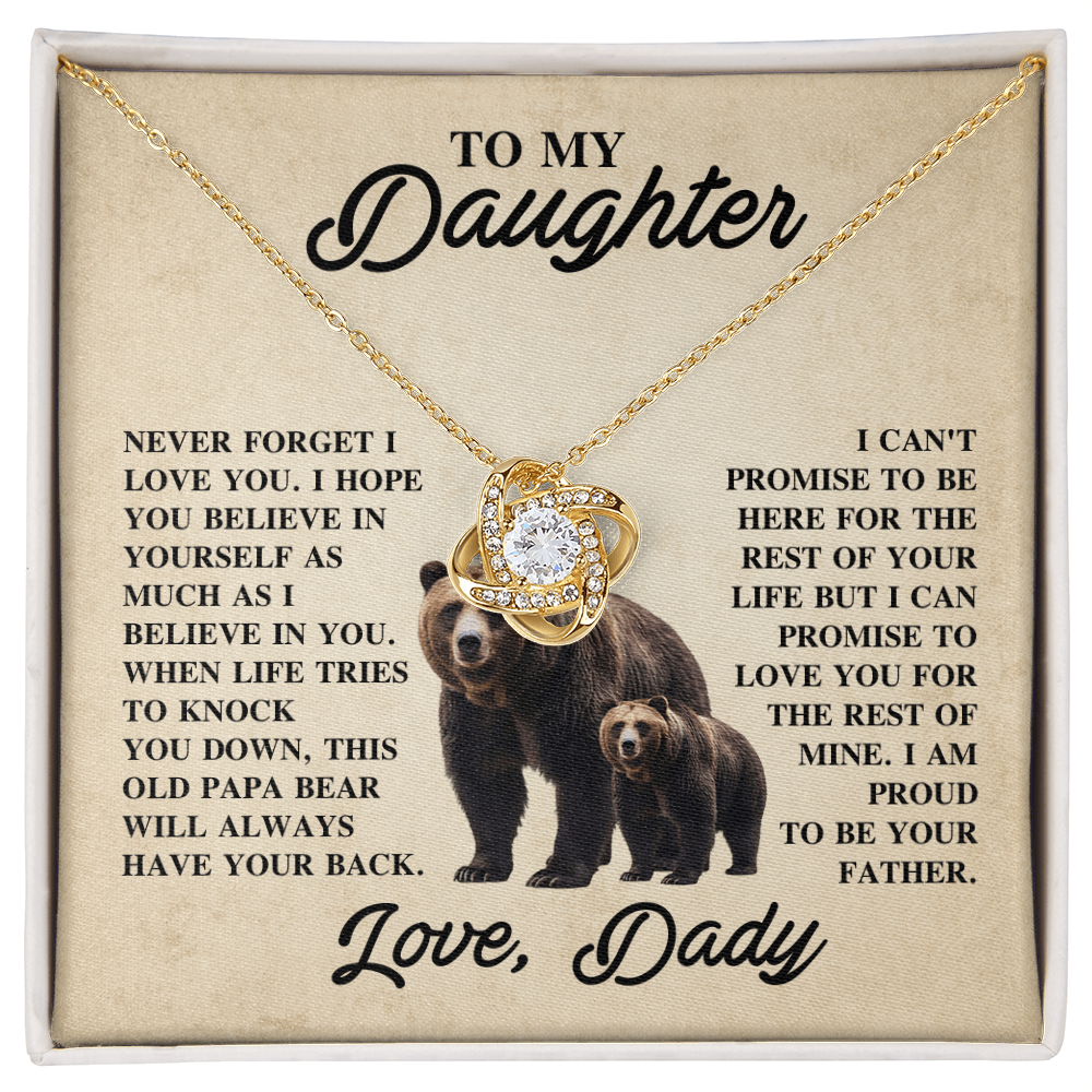 To My Daughter Necklace With Heartfelt Message Card & Gift Box