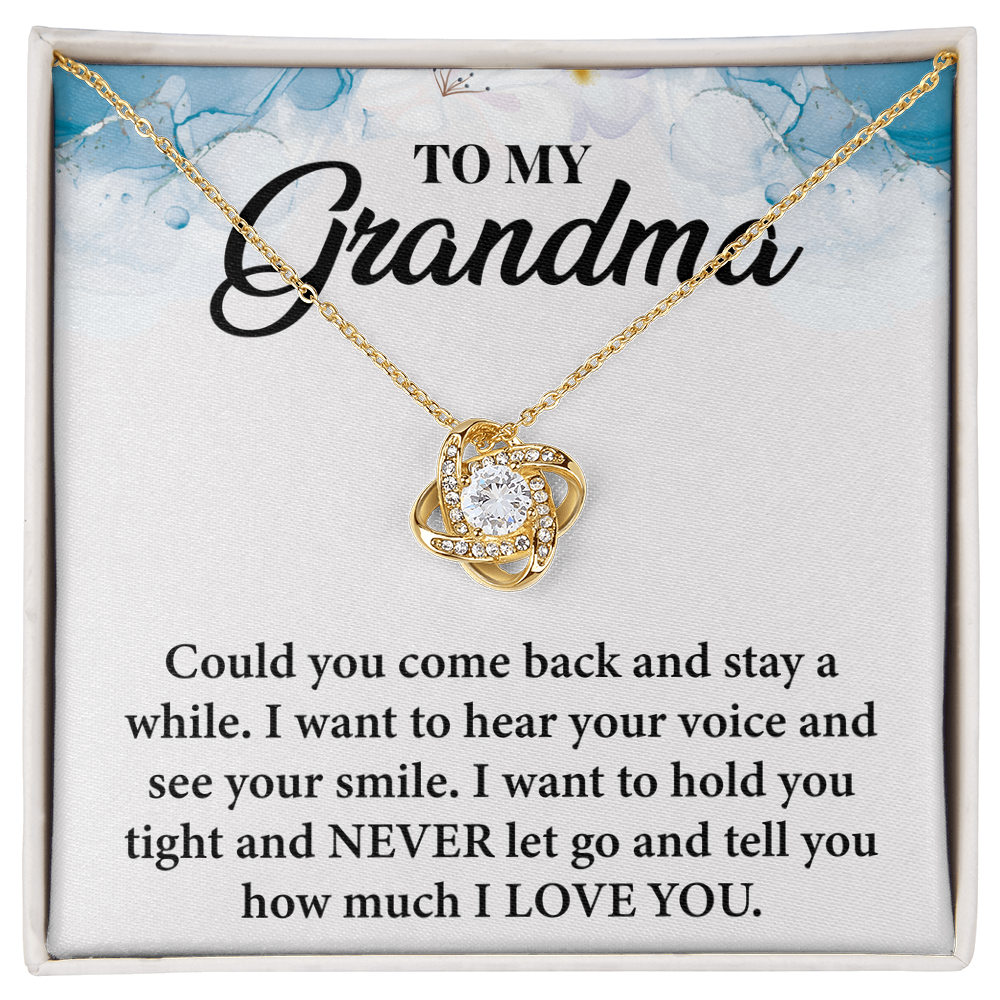 To My Grandma Love Knot Necklace, Gifts for Grandma, Best Gifts for Grandma, Xmas Gift for Grandma