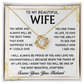 To My Beautiful Wife - I Married You Because I Can't Live Without You - Necklace