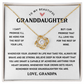 Granddaughter Necklace Pendant Jewelry With Message Card Gift Box