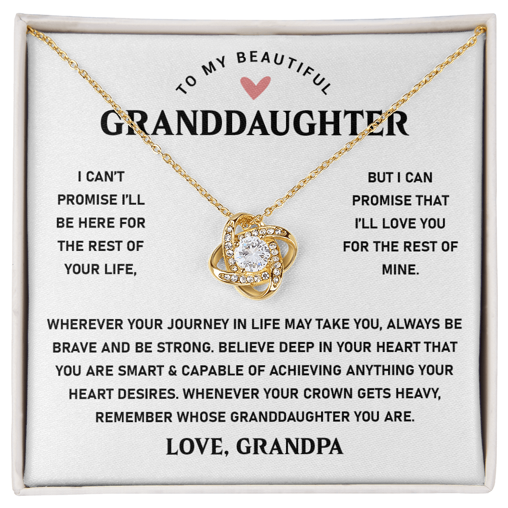 Granddaughter Necklace Pendant Jewelry With Message Card Gift Box